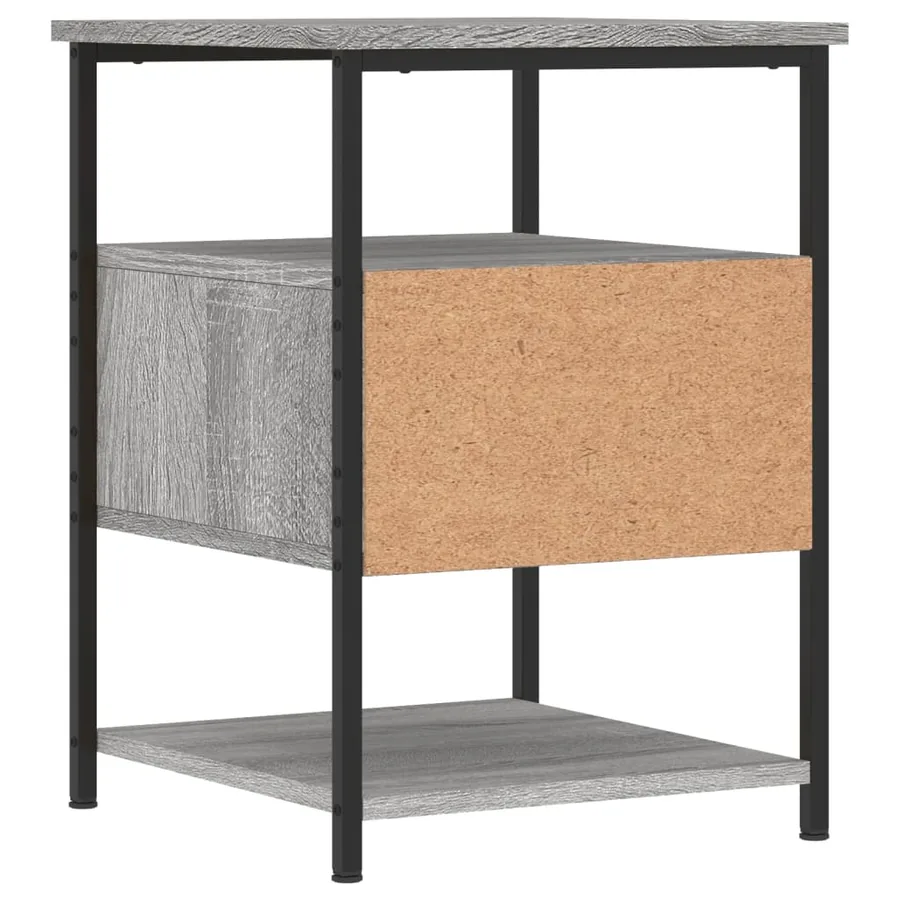 Table de chevet sonoma gris 40x42x56 cm bois d'ingénierie - 8