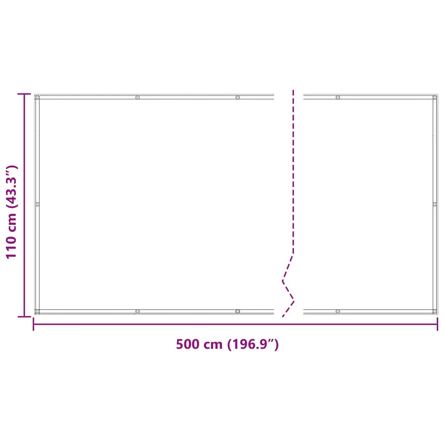 Écran de balcon Bordeaux 110 x 500 cm Tissu Oxford - 7