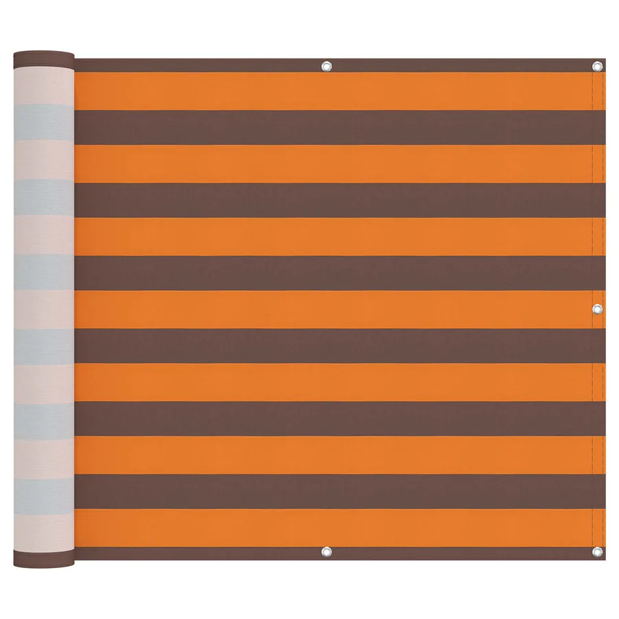 Écran de balcon Orange et marron 100 x 400 cm Tissu Oxford - 2