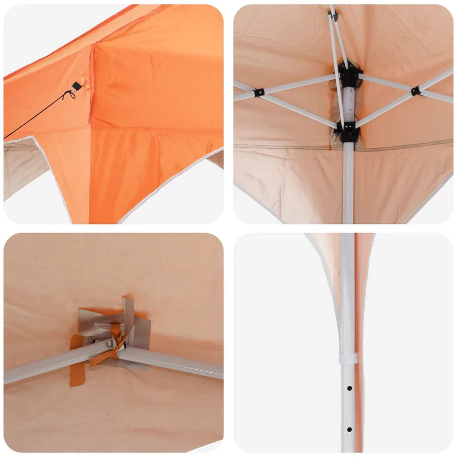 Tente de fête pop-up 575 x 288 x 245 cm Orange Tissu Oxford - 9