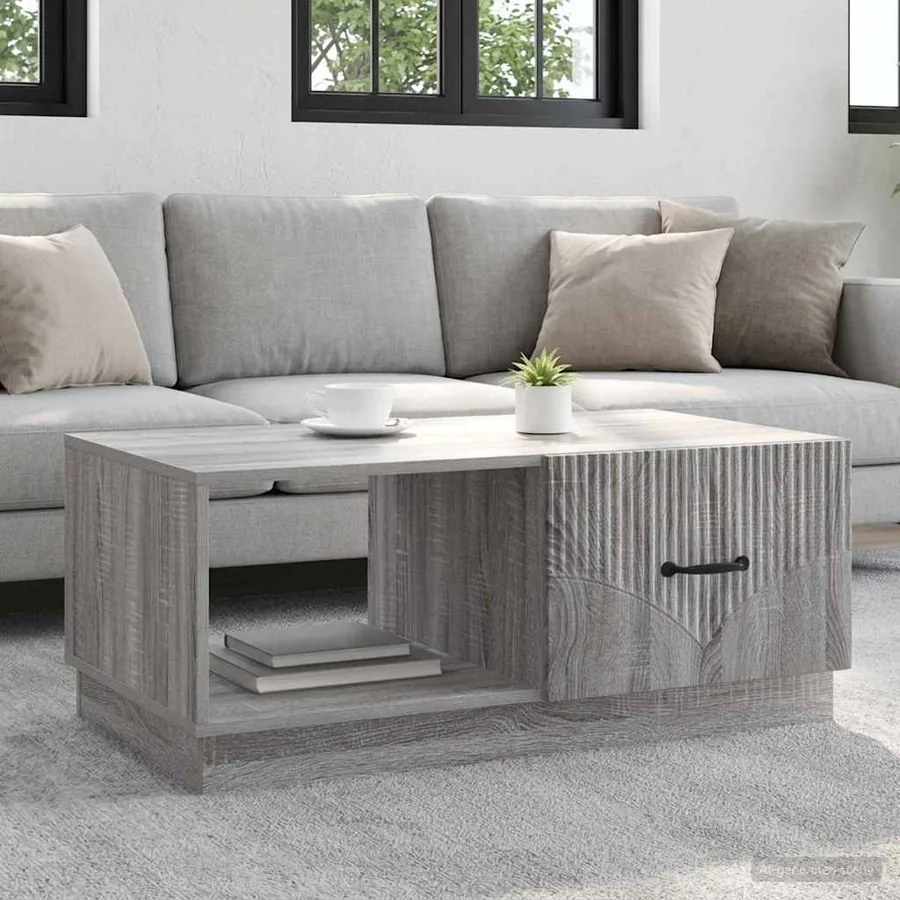 Table basse Sonoma gris 90 x 50 x 37 cm Bois d'ingénierie