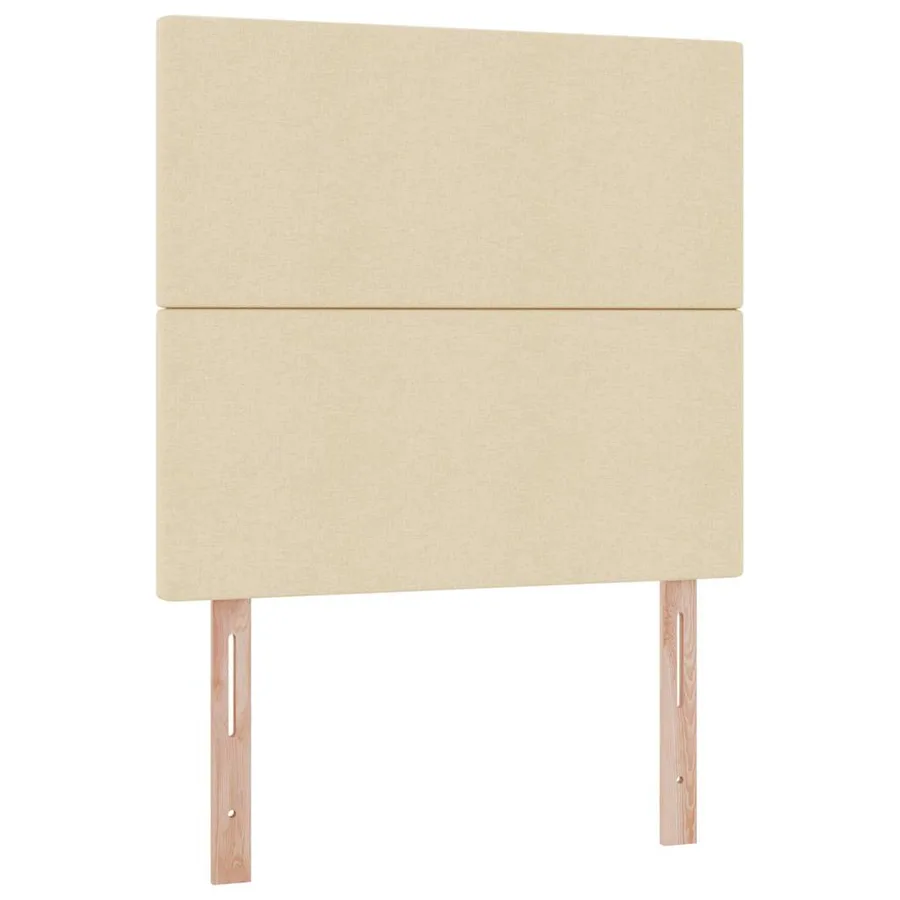 Lit avec rangement et matelas Crème 100 x 200 cm tissu - 9