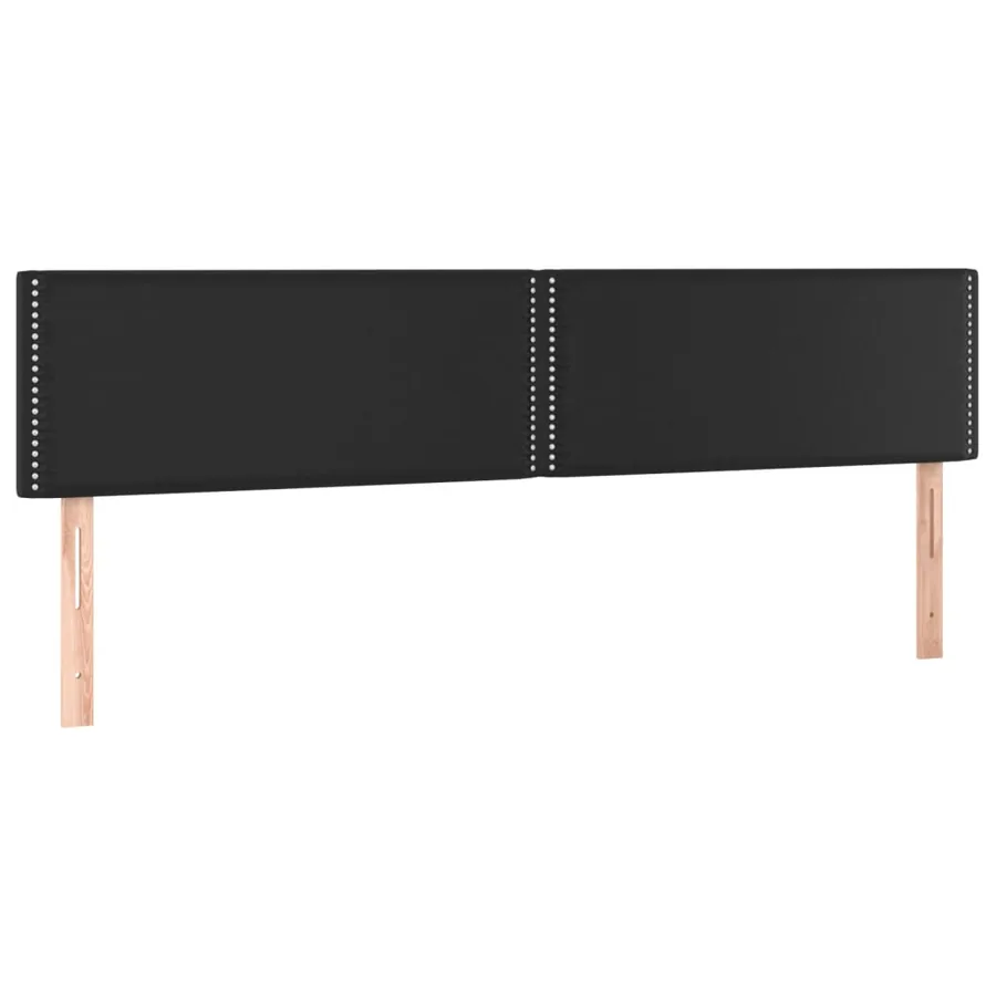 Sommier à lattes de lit avec matelas et LED Noir 180x200cm - 7