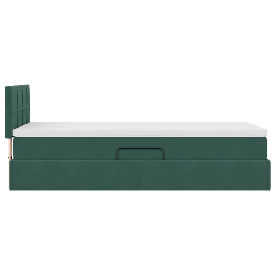 Lit de rangement LED avec matelas Vert foncé 100 x 200 cm - 11