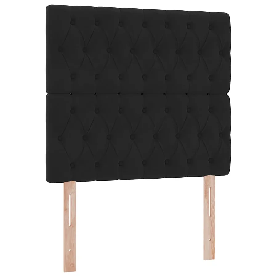Lit avec rangement et matelas Noir 100 x 200 cm Velours - 9