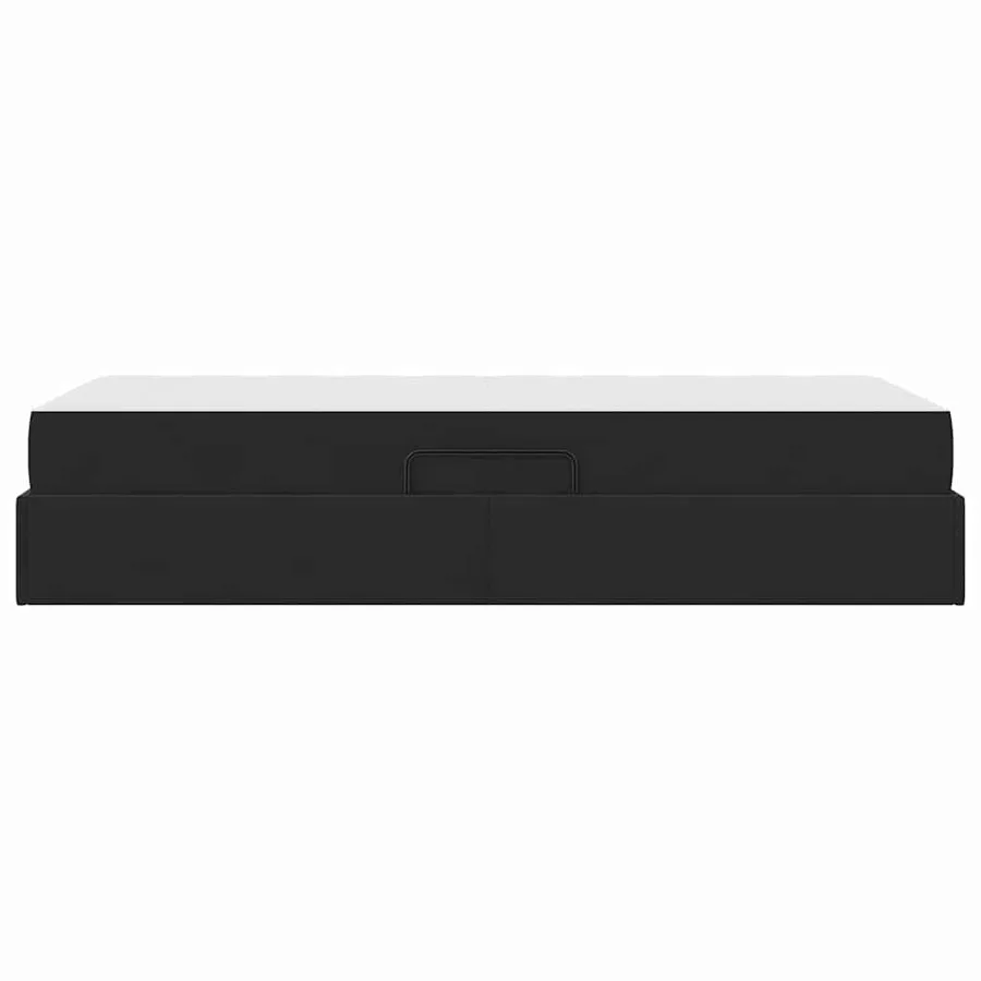 Lit avec rangement et matelas Noir 100 x 200 cm Velours - 9