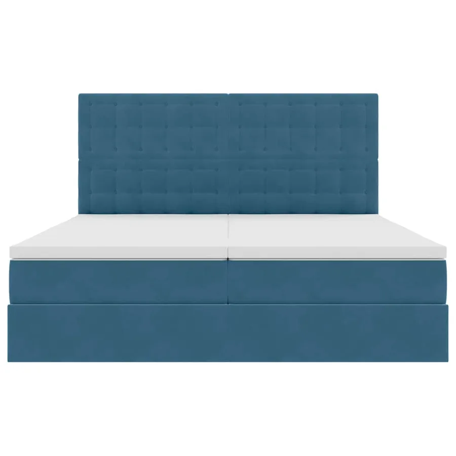Lit de rangement LED avec matelas Bleu foncé 200 x 200 cm - 11