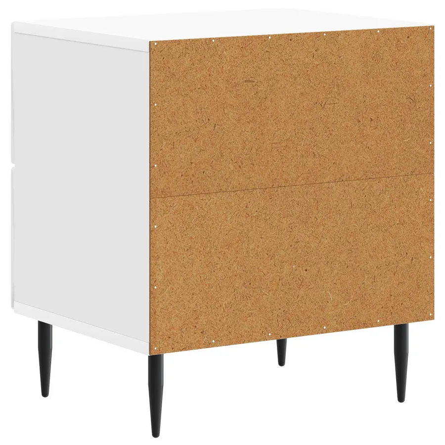 Cabinet de chevet Blanc brillant 43 x 34,5 x 47,5 cm - 7