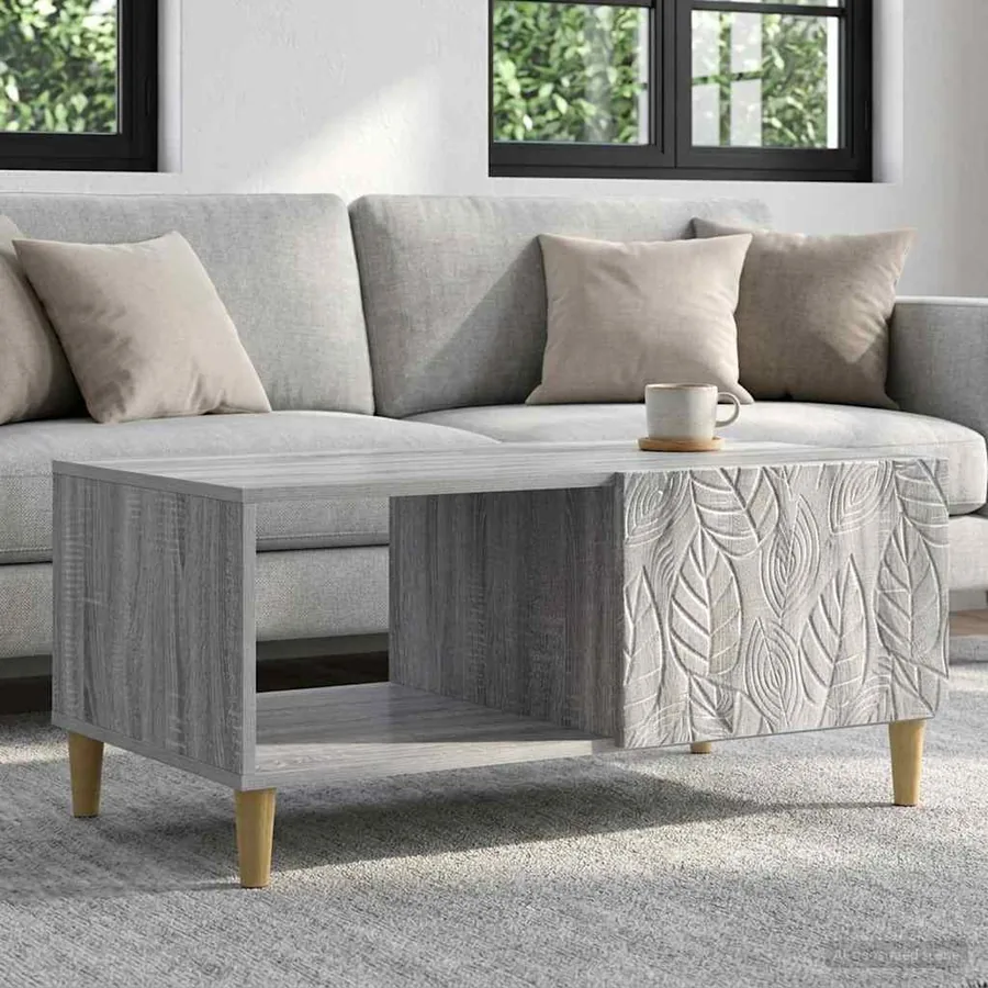 Table basse Sonoma gris 90 x 50 x 40 cm Bois d'ingénierie