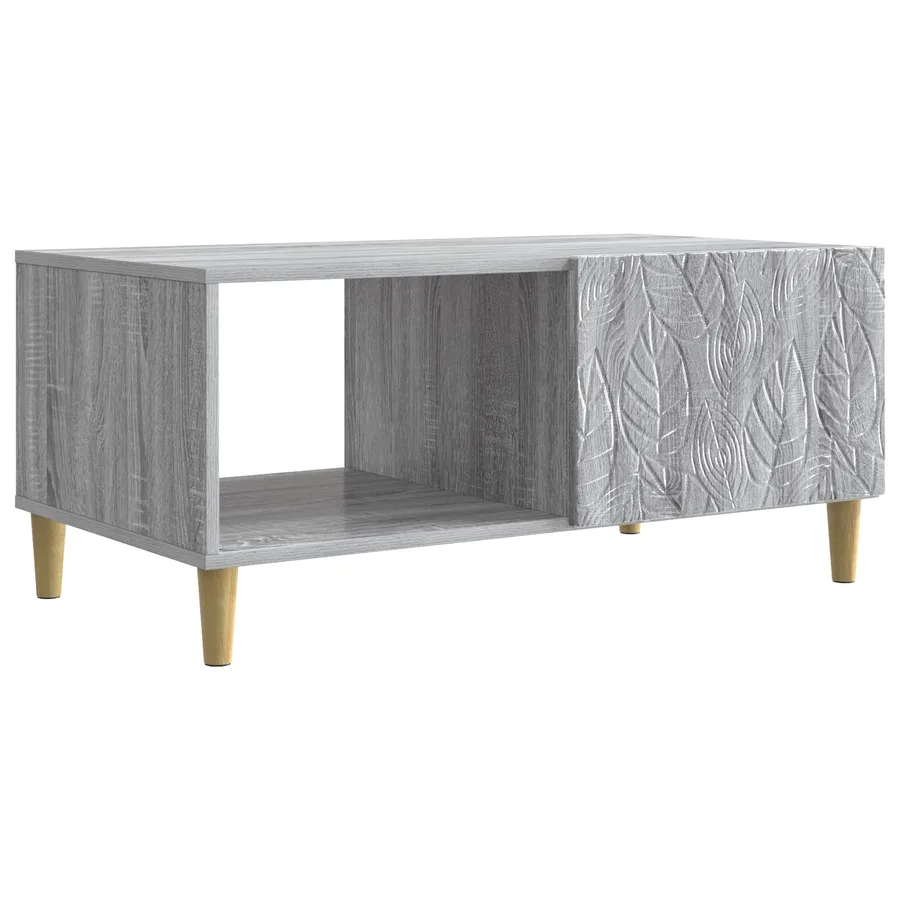 Table basse Sonoma gris 90 x 50 x 40 cm Bois d'ingénierie - 2