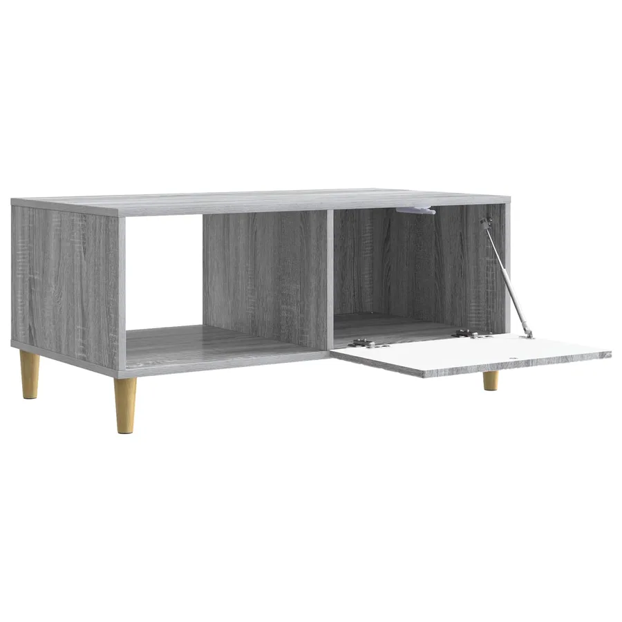 Table basse Sonoma gris 90 x 50 x 40 cm Bois d'ingénierie - 3
