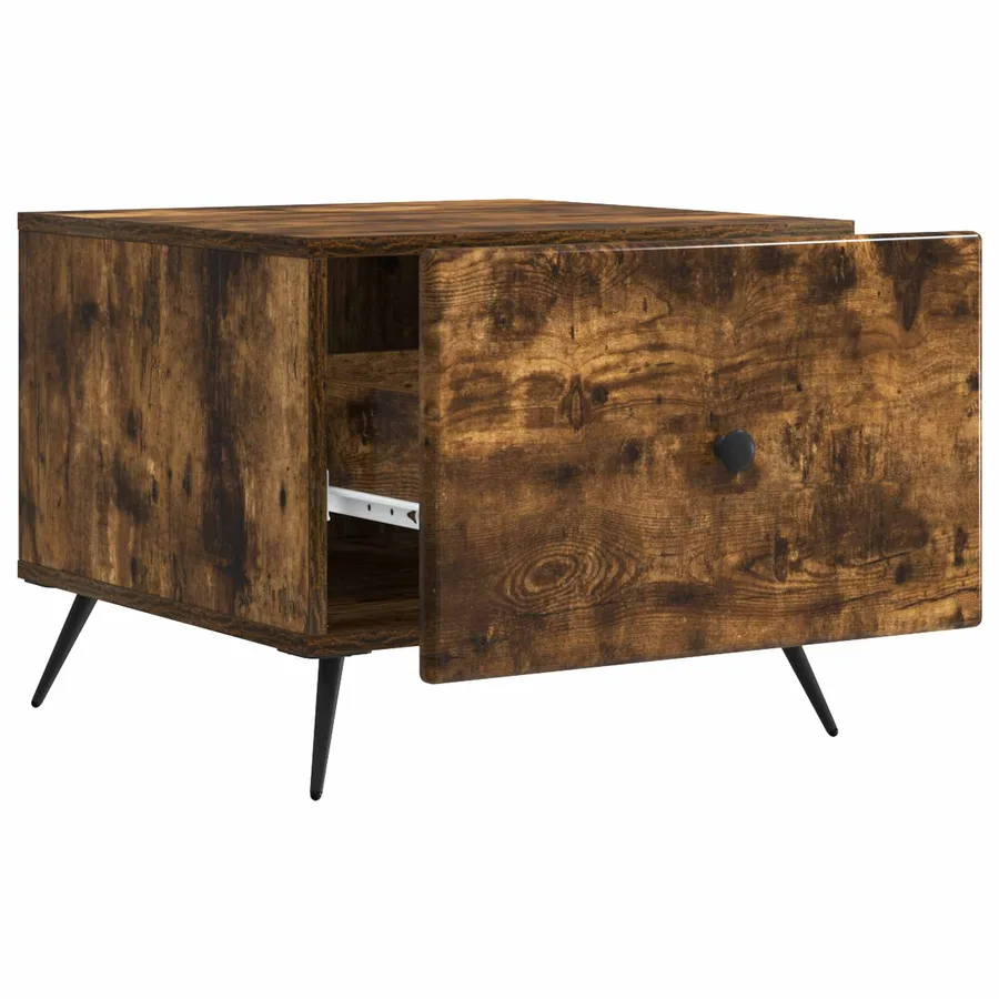 Table basse Chêne fumé 49 x 50 x 40 cm Bois d'ingénierie - 4