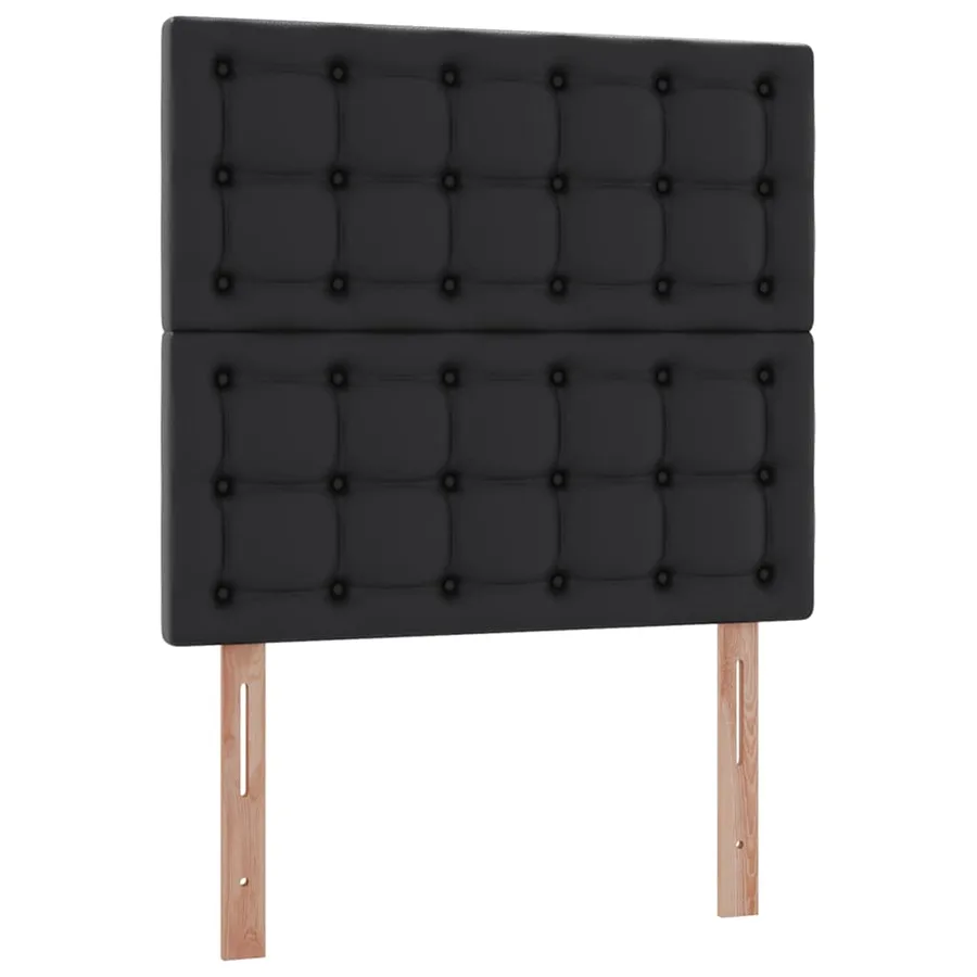 Lit avec rangement et LED Noir 90 x 200 cm Simili cuir - 8