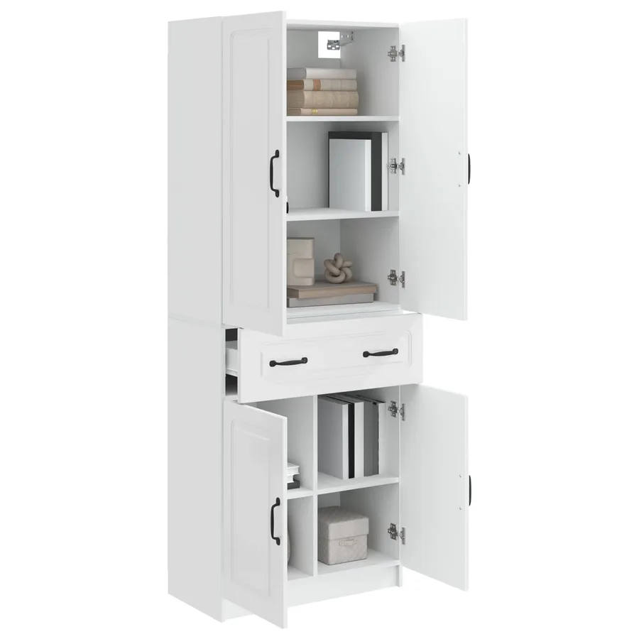 Ensemble de Meubles 2 pcs Blanc brillant Bois d'ingénierie - 3