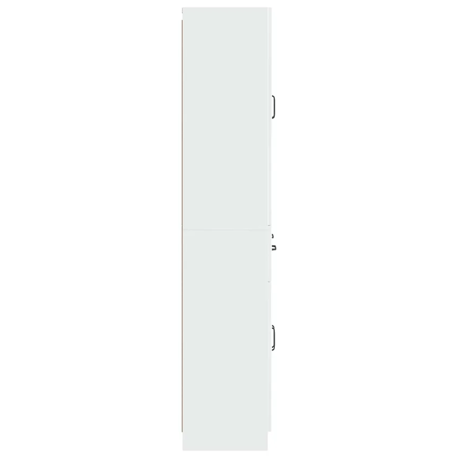 Ensemble de Meubles 2 pcs Blanc brillant Bois d'ingénierie - 6