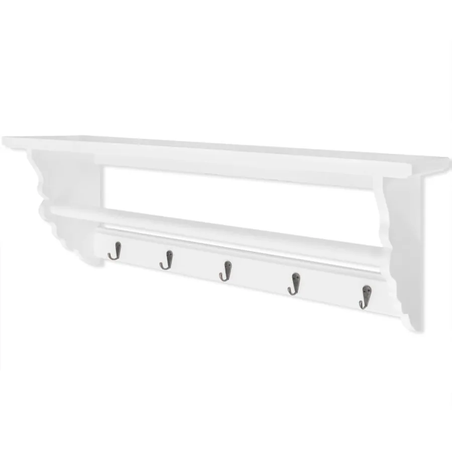 Porte-manteau PFDM blanc style baroque