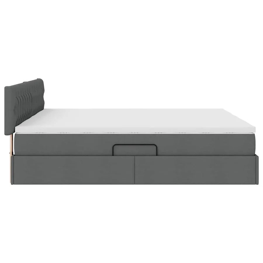Lit de Rangement Gris foncé 180 x 200 cm Cuir synthétique - 11