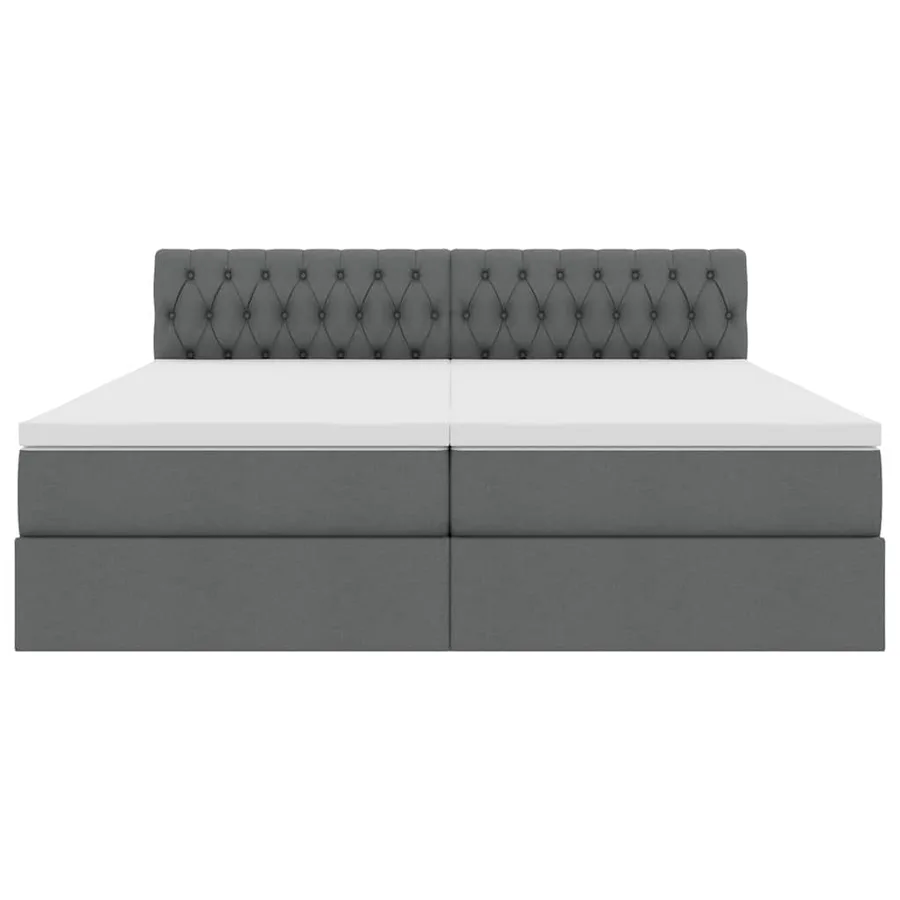 Lit de Rangement Gris foncé 180 x 200 cm Cuir synthétique - 8