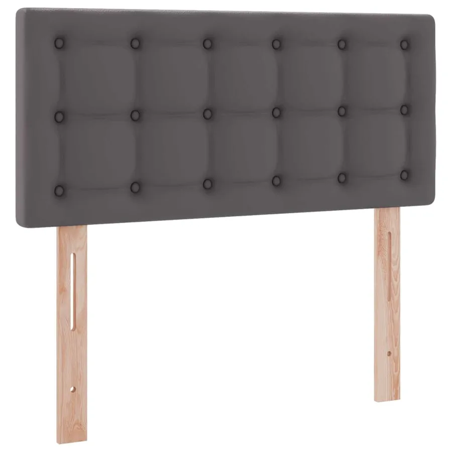 Lit avec rangement et matelas Gris 90 x 200 cm Simili cuir - 9