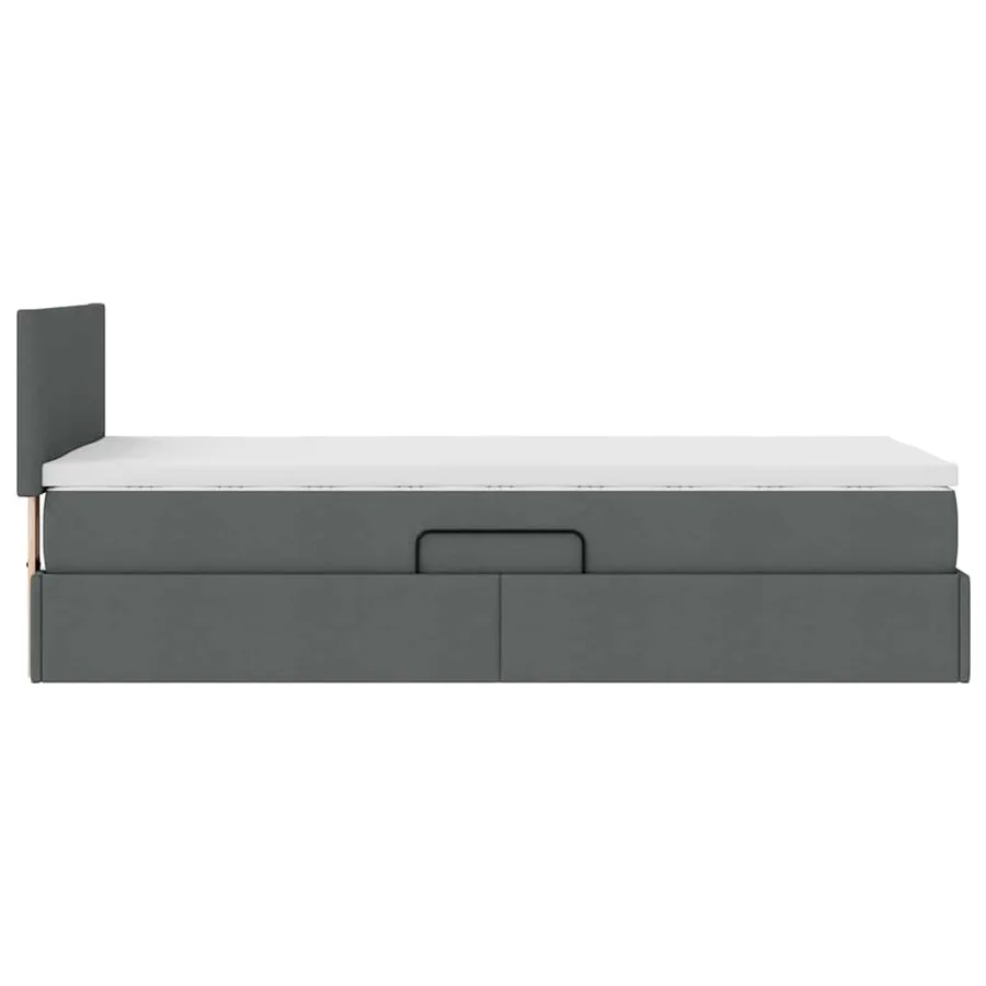 Lit avec rangement et matelas Gris foncé 90 x 200 cm - 10