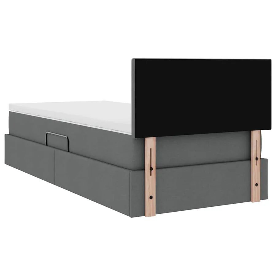 Lit avec rangement et matelas Gris foncé 90 x 200 cm - 11