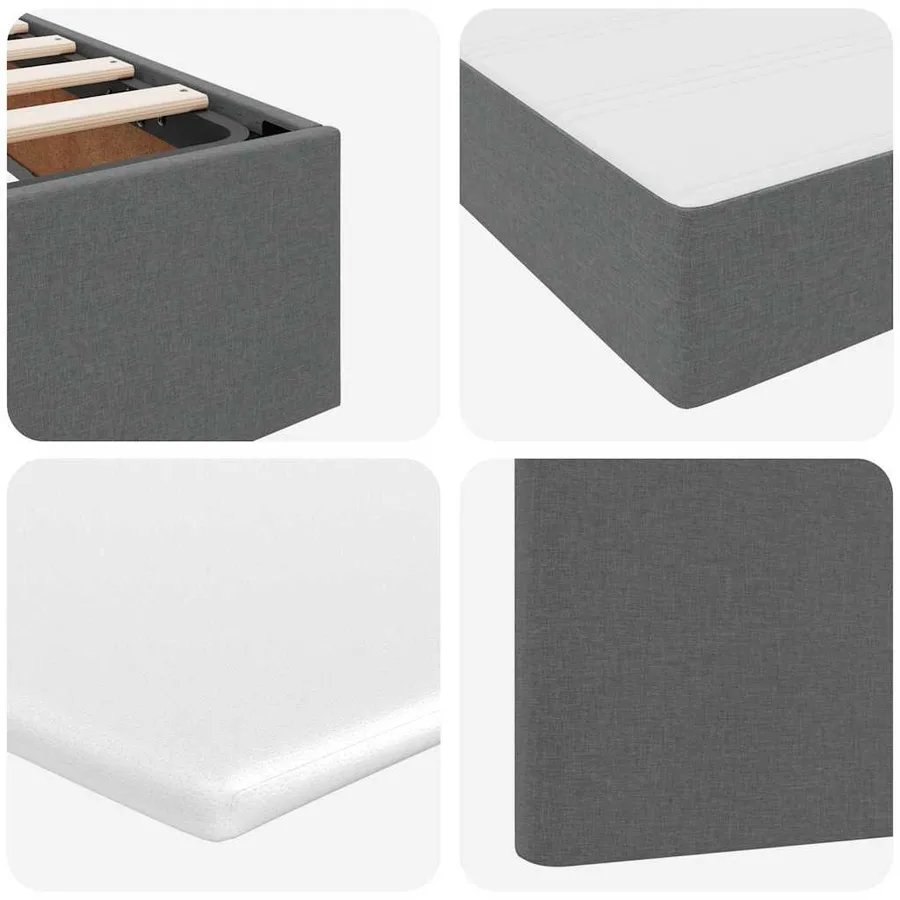 Lit avec rangement et matelas Gris foncé 90 x 200 cm - 12