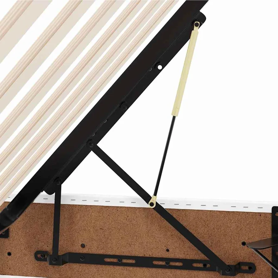Lit avec rangement et LED avec stockage Blanc pur 100 x 200 cm - 14