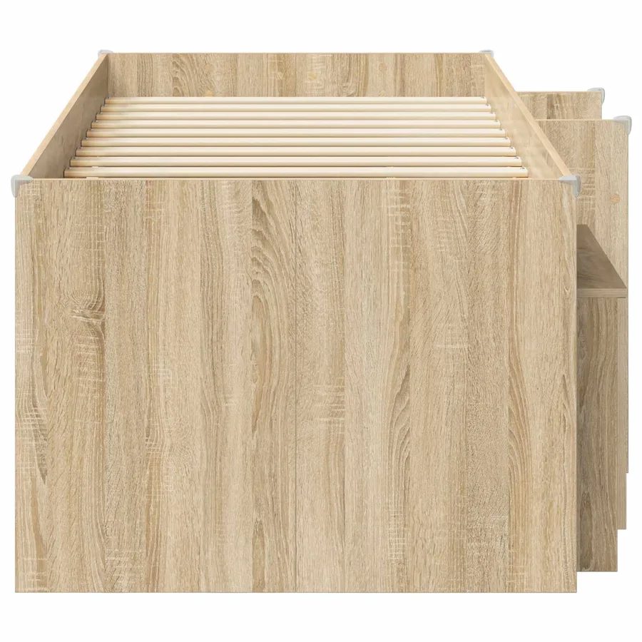 Cadre de lit en loft avec armoire avec porte 3 pc Chêne Sonoma - 4