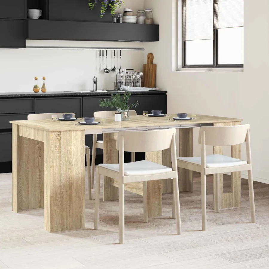 Table à dîner 180 x 85 x 75 cm Bois d'ingénierie Chêne Sonoma