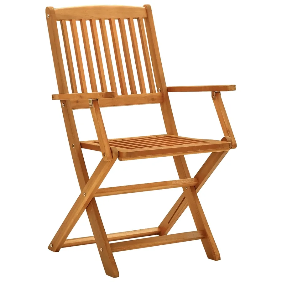 Ensemble à manger de jardin 5 pcs Bois d'acacia solide - 4