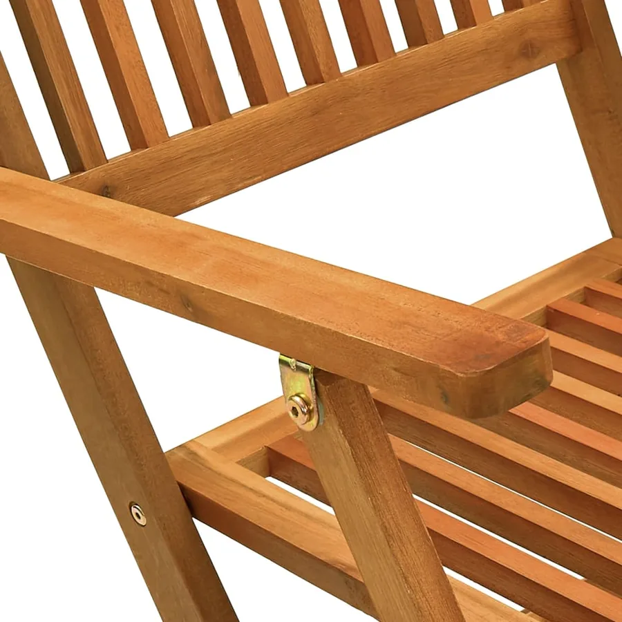 Ensemble à manger de jardin 5 pcs Bois d'acacia solide - 7