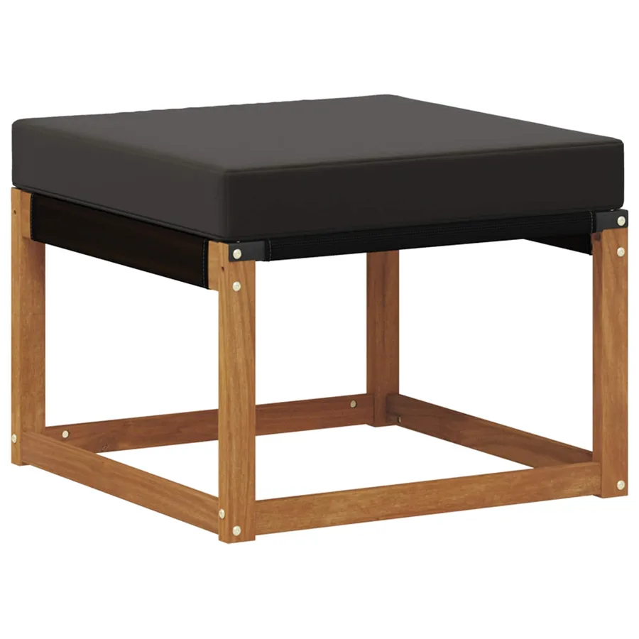 Ensemble de canapés d'extérieur 6 pcs Naturel et Noir - 6
