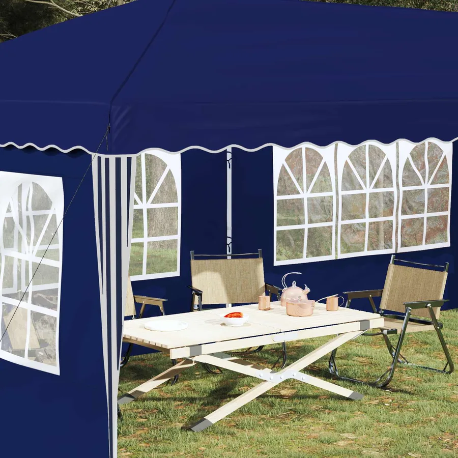 Tente de fête pop-up 575 x 289 x 245 cm Bleu - 3
