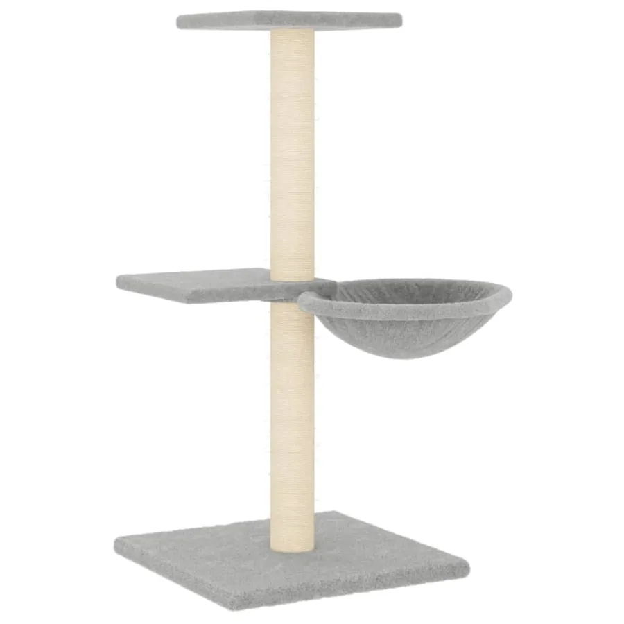 Arbre à chat avec griffoirs en sisal gris clair 72 cm - 2