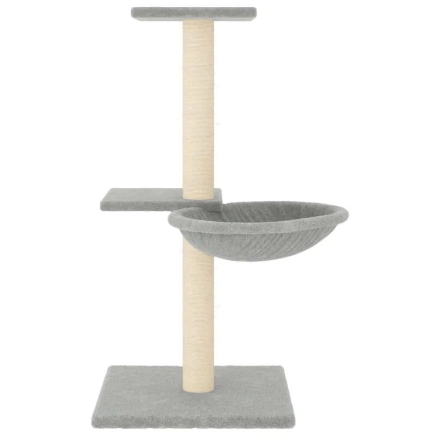 Arbre à chat avec griffoirs en sisal gris clair 72 cm - 3