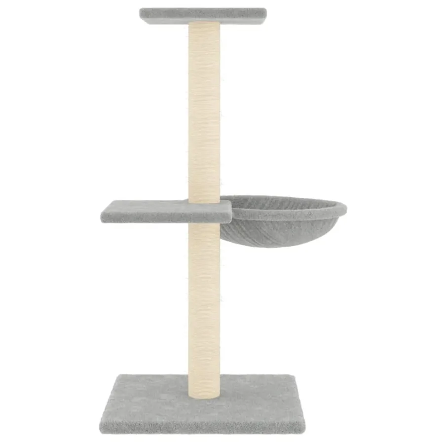Arbre à chat avec griffoirs en sisal gris clair 72 cm - 4