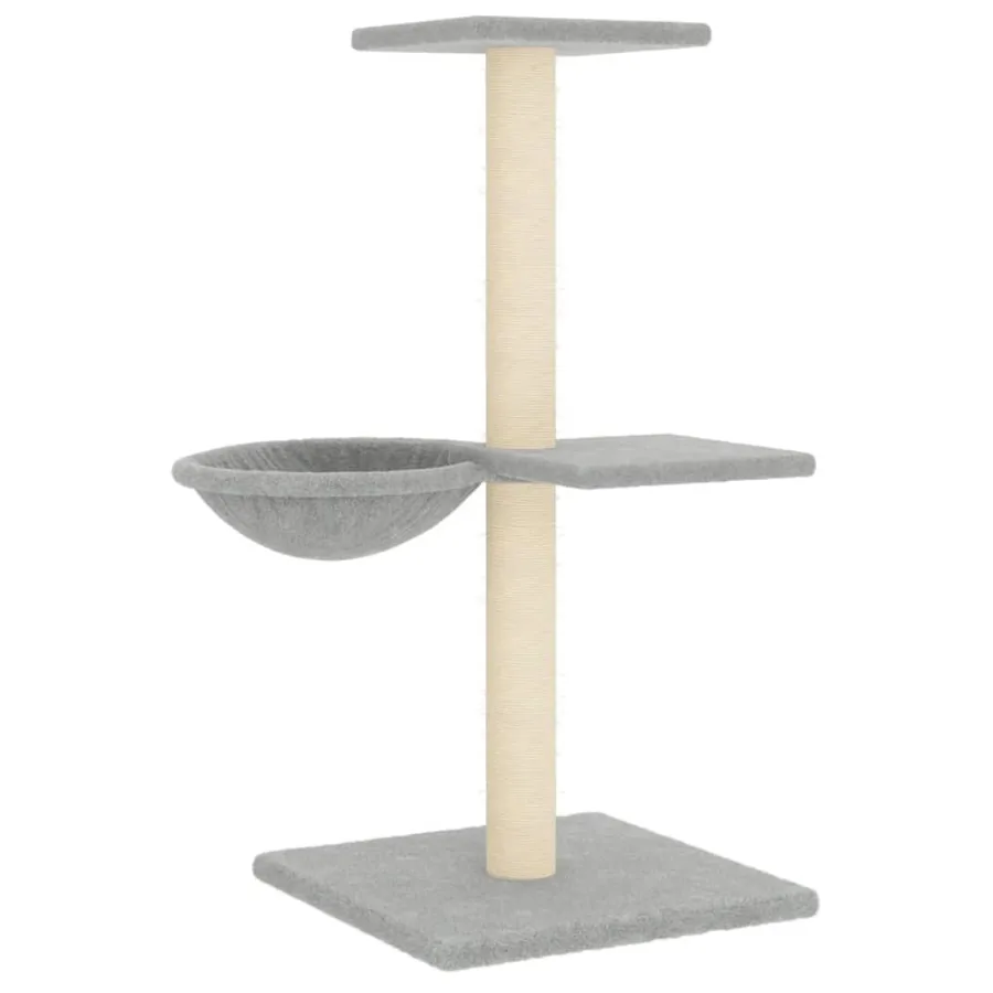 Arbre à chat avec griffoirs en sisal gris clair 72 cm - 5