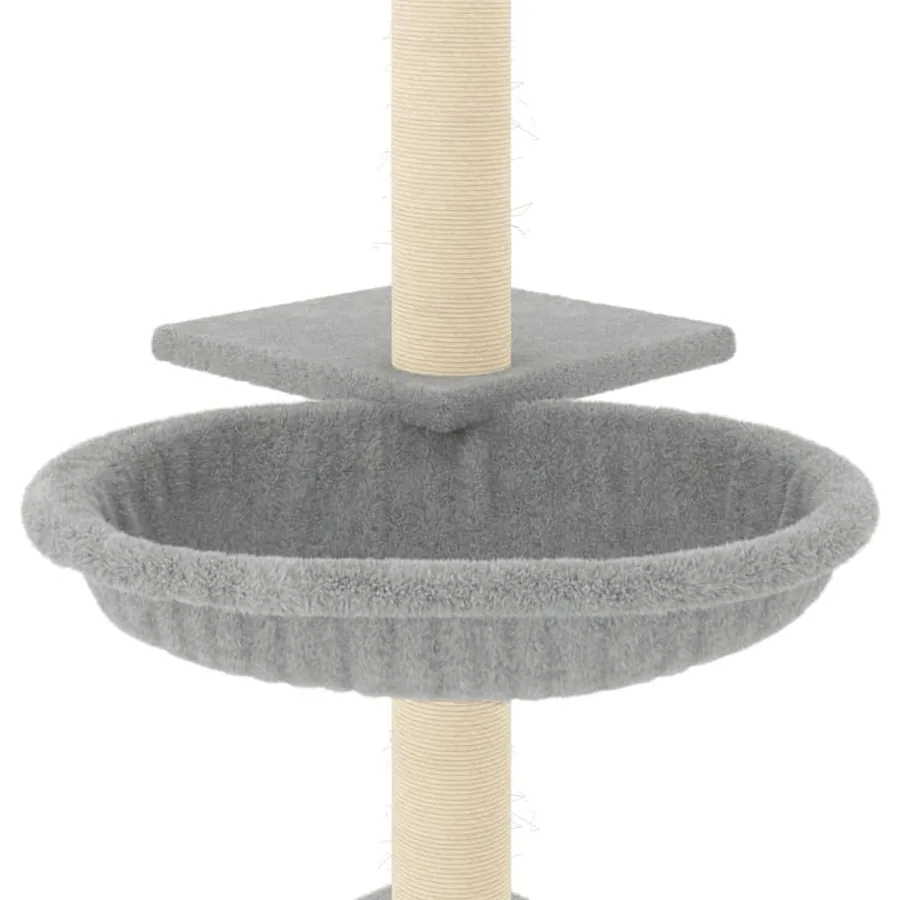Arbre à chat avec griffoirs en sisal gris clair 72 cm - 6