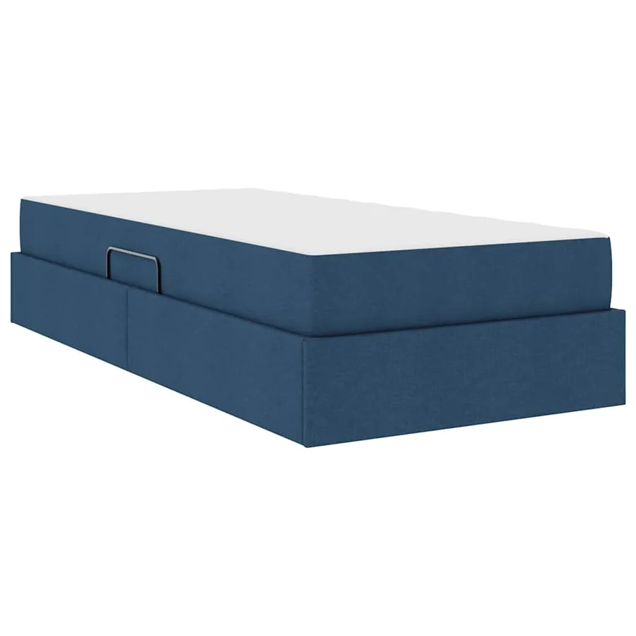 Lit avec rangement et matelas Bleu 100 x 200 cm Polyester - 10