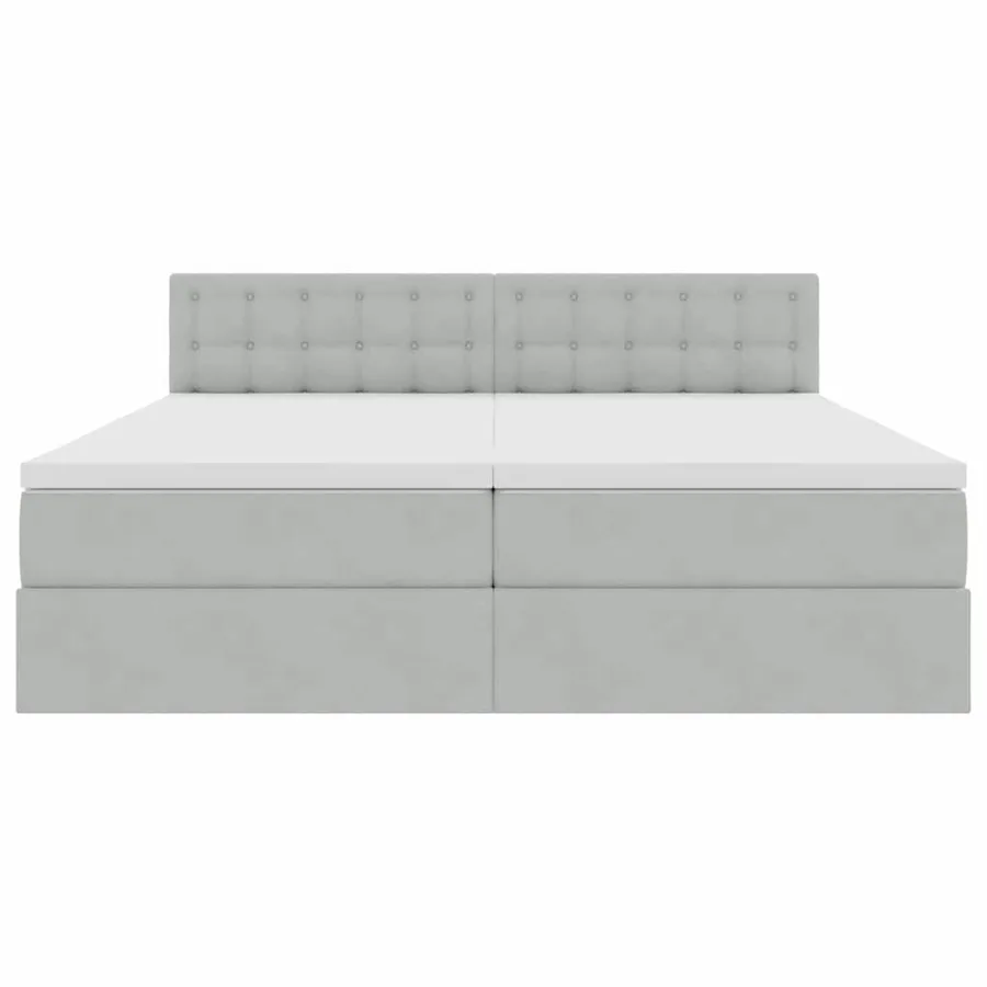 Lit de rangement LED avec matelas Gris clair 180 x 200 cm - 11