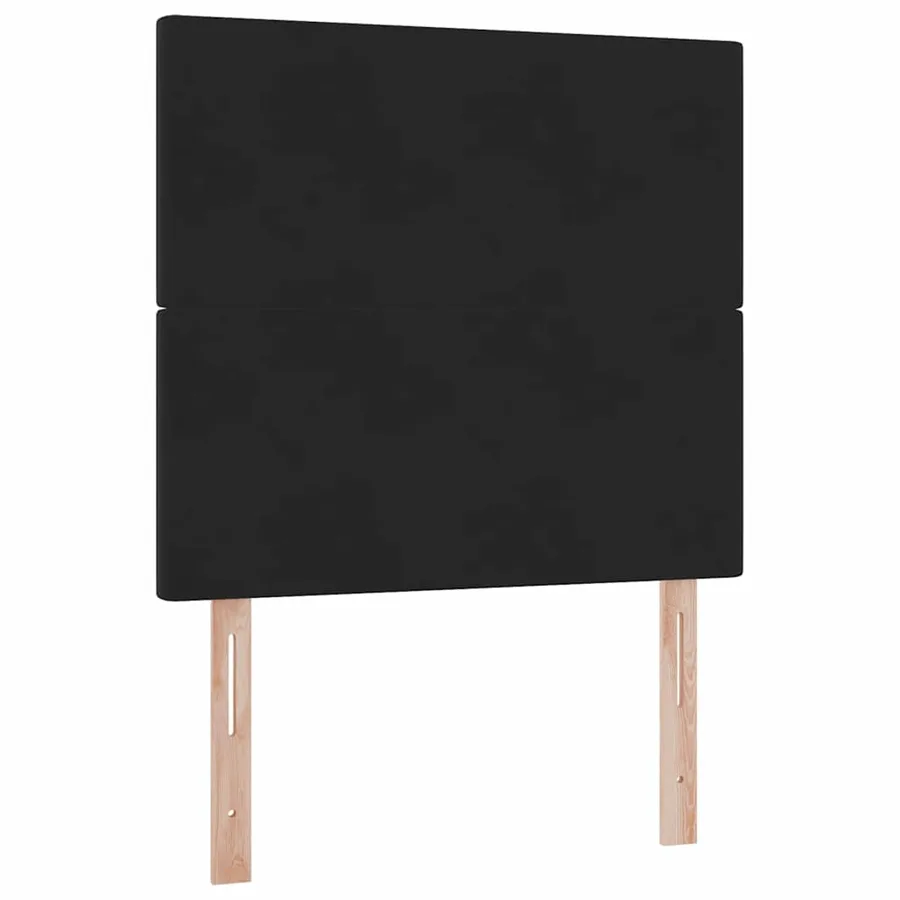Lit de rangement LED avec matelas Noir 90 x 200 cm Velours - 10