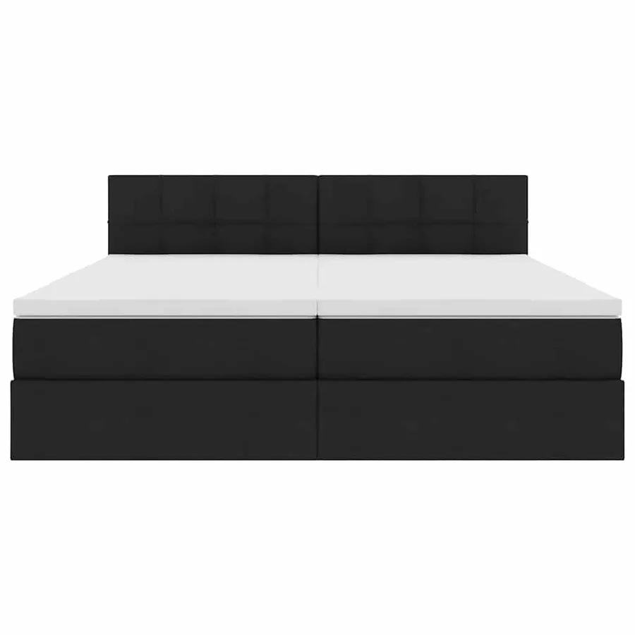 Lit de Rangement Noir 200 x 200 cm Cuir synthétique - 10