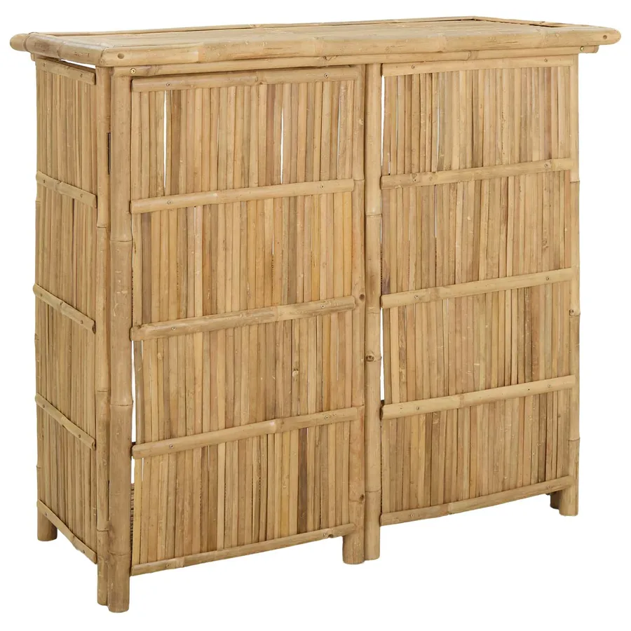 Table de bar extérieure Naturel 115 x 55 x 105 cm Bambou - 2