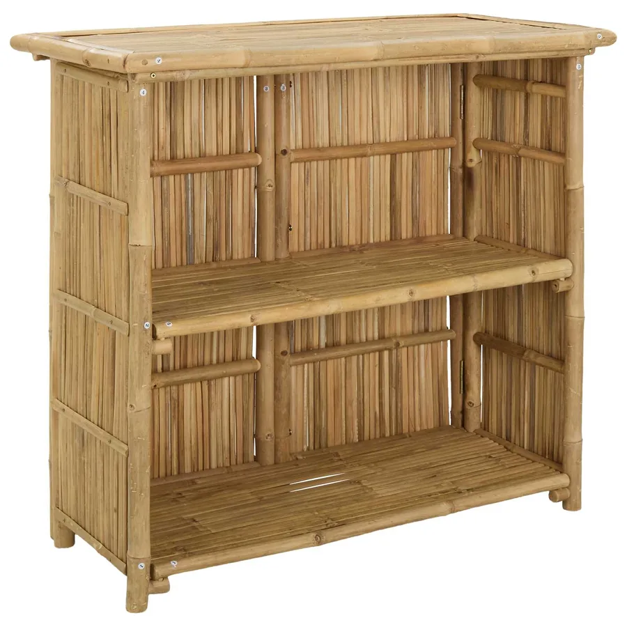 Table de bar extérieure Naturel 115 x 55 x 105 cm Bambou - 5