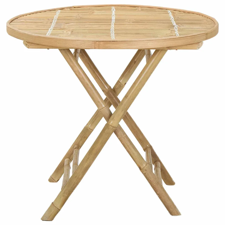 Table de Jardin Naturel 80 x 70 cm Bambou - 5