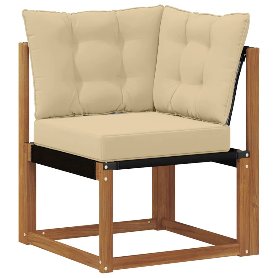 Ensemble de canapés d'extérieur 6 pcs Naturel et Beige - 4