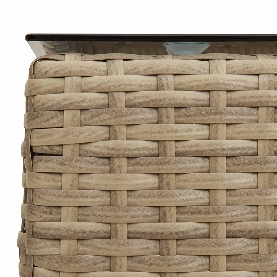 Ensemble de canapé de jardin avec coussin 2 pcs polyrotin - 11