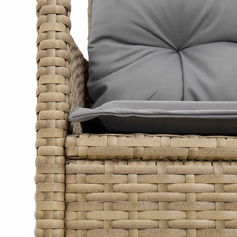 Ensemble de canapé de jardin avec coussin 2 pcs polyrotin - 8