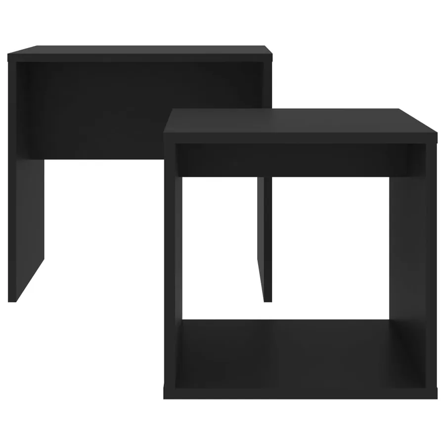 Ensemble de table basse Noir 48x30x45 cm Bois d'ingénierie - 4
