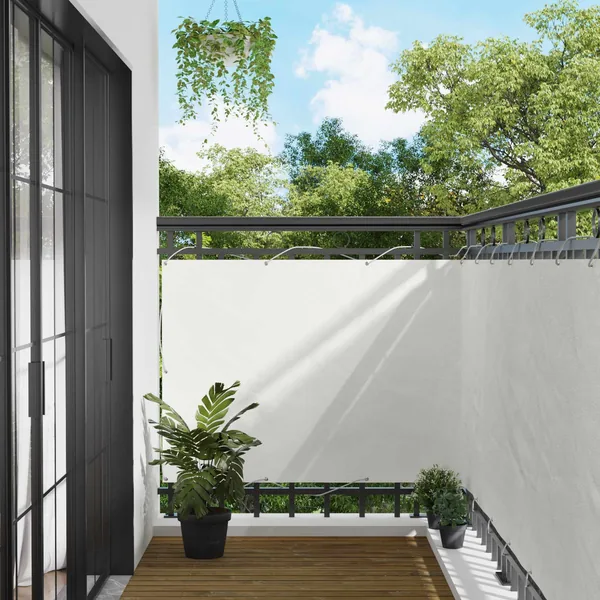 Écran de balcon Blanc 120 x 200 cm Oxford alu enduit de PU
